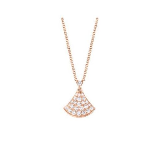 Dây chuyền BVLgari Diva's Dream vàng hồng 18k - full kim cương