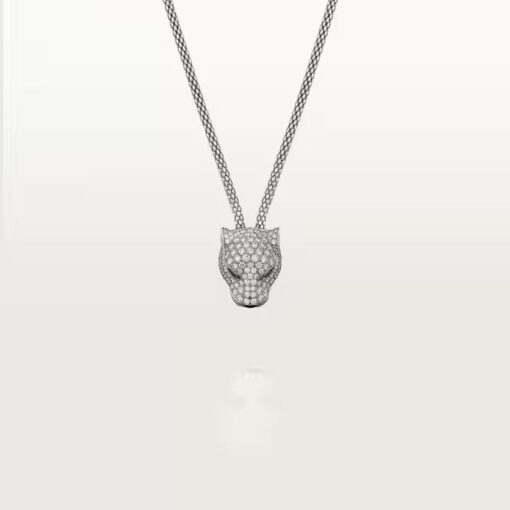 Dây chuyền Panthère de Cartier | Vàng trắng 18k - Kim cương - Emerald - Onyx