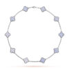 Dây chuyền Van Cleef & Arpels Alhambra 10 hoa Chalcedony