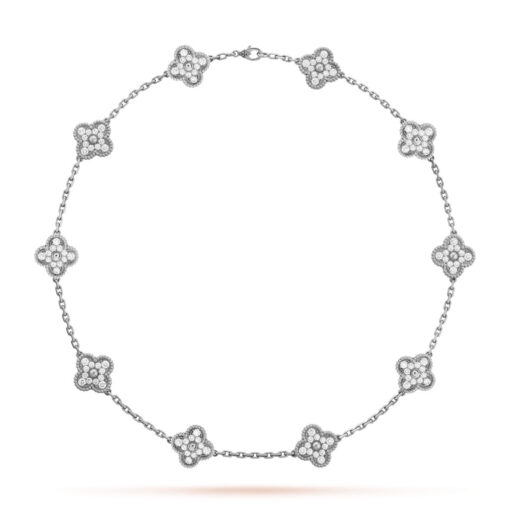 Dây chuyền Van Cleef & Arpels Alhambra 10 hoa Kim cương