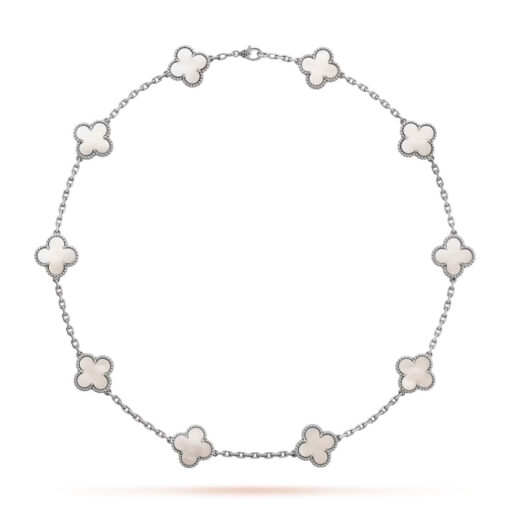 Dây chuyền Van Cleef & Arpels Alhambra 10 hoa Xà cừ