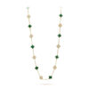 Dây chuyền Van Cleef & Arpels Alhambra dài 20 hoa Malachite, kim cương