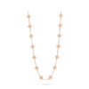 Dây chuyền Van Cleef & Arpels Alhambra dài 20 hoa vàng hồng 18k