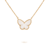 Dây chuyền Van Cleef & Arpels Lucky butterfly vàng 18K xà cừ trắng