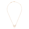 Dây chuyền Van Cleef & Arpels Lucky butterfly vàng 18K xà cừ trắng
