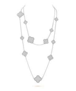 Dây chuyền Van Cleef & Arpels Magic Alhambra 120cm 16 hoa kim cương