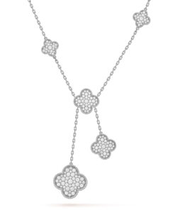 Dây chuyền Van Cleef & Arpels Magic Alhambra 42cm 6 hoa Kim cương