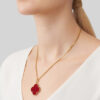 Dây chuyền Van Cleef & Arpels Magic Alhambra 90cm Carnelian