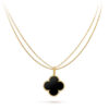 Dây chuyền Van Cleef & Arpels Magic Alhambra 90cm Onyx đen