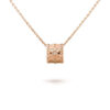 Dây chuyền Van Cleef & Arpels Perlée clovers vàng hồng 18k