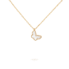 Dây chuyền Van Cleef & Arpels Sweet Alhambra butterfly vàng 18K xà cừ trắng