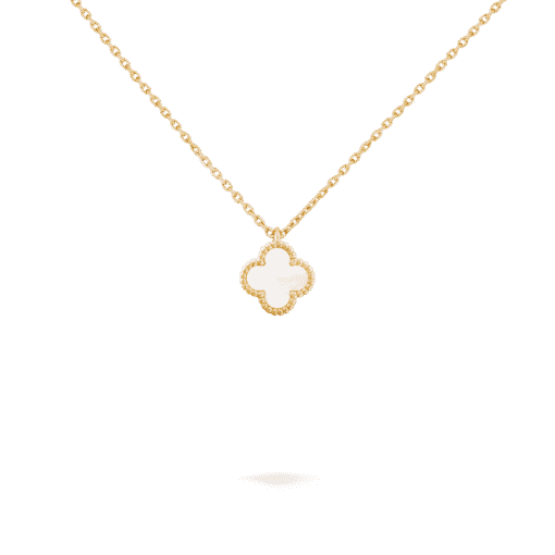 Dây chuyền Van Cleef & Arpels Sweet Alhambra vàng 18K xà cừ trắng