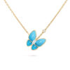 Dây chuyền Van Cleef & Arpels Two Butterfly đá Turquoise, kim cương