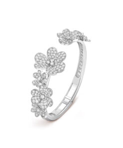   Lắc tay Van Cleef & Arpels Frivole 7 flowers vàng trắng 18k