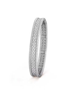   Lắc tay Van Cleef & Arpels Perlée diamonds, 3 rows vàng trắng