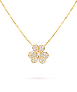   Mặt dây chuyền Van Cleef & Arpels Frivole mẫu nhỏ vàng 18k, kim cương