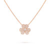  Mặt dây chuyền Van Cleef & Arpels Frivole mẫu nhỏ vàng hồng 18k, kim cương