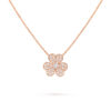   Mặt dây chuyền Van Cleef & Arpels Frivole mẫu nhỏ vàng hồng 18k, kim cương