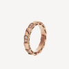   Nhẫn cưới Bvlgari Serpenti Viper vàng hồng 18k nửa kim cương