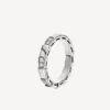   Nhẫn cưới Bvlgari Serpenti Viper vàng trắng 18k nửa kim cương