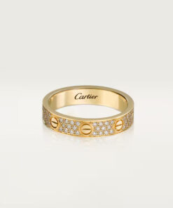   Nhẫn cưới Cartier Love | Vàng 18k - kim cương Pavé