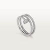   Nhẫn Cartier đinh Juste Un Clou 1.8mm 2 vòng | Vàng trắng 18k - Full Kim cương