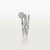   Nhẫn Cartier đinh Juste Un Clou 1.8mm 2 vòng | Vàng trắng 18k - Full Kim cương