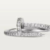   Nhẫn Cartier đinh Juste Un Clou 1.8mm | Vàng trắng 18k - Full Kim cương
