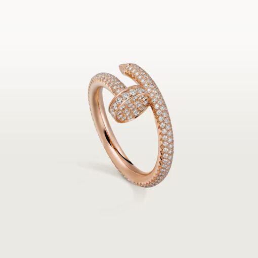 Nhẫn Cartier đinh Juste Un Clou 2.65mm | Vàng hồng 18k - Full Kim cương