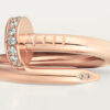   Nhẫn Cartier đinh Juste Un Clou vàng hồng 18k - hai đầu kim - 2.65mm