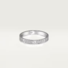   Nhẫn Cartier Love 2.6mm | Vàng trắng 18k - Kim cương Pave