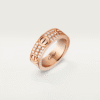 Nhẫn Cartier Love 6.5mm | Vàng hồng 18k - Kim cương Pave