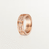 Nhẫn Cartier Love 6.5mm | Vàng hồng 18k - Kim cương Pave