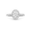   Nhẫn đính hôn Oval-Shaped Diamond Micropavé