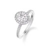   Nhẫn đính hôn Oval-Shaped Diamond Micropavé