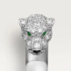   Nhẫn Panthère de Cartier - 7.31mm | Vàng trắng 18k - Diamond - Emerald - Onyx