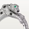   Nhẫn Panthère de Cartier 8.7mm | Vàng trắng 18k - Kim cương - Emerald - Onyx
