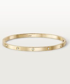   Vòng tay Cartier LOVE vàng 18k - 10 kim cương - 3.65mm