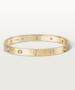   Vòng tay Cartier LOVE vàng 18k - 10 kim cương - 6.1mm