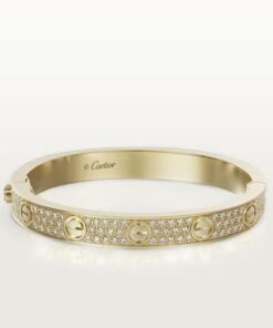   Vòng Tay Cartier LOVE vàng 18k - full kim cương - 6.1mm