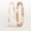   Vòng tay Cartier LOVE vàng hồng 18k - 10 kim cương - 6.1mm