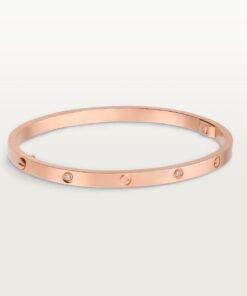   Vòng tay Cartier LOVE vàng hồng 18k - 6 kim cương - 3.65mm