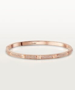   Vòng tay Cartier LOVE vàng hồng 18k - full kim cương - 3.65mm