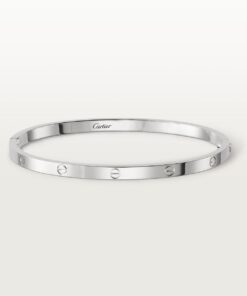   Vòng tay Cartier LOVE vàng trắng 18k - 3.65mm