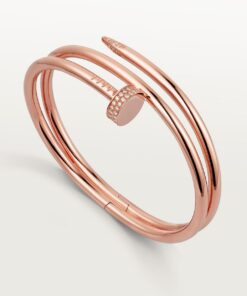   Vòng tay đinh Cartier Juste un Clou  vàng hồng 18k - hai đầu kim cương - 2 vòng