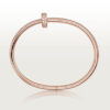   Vòng tay đinh Cartier Juste Un Clou vàng hồng 18k - nửa kim cương - 2 vòng