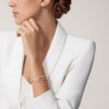   Vòng tay đinh Cartier Juste Un Clou vàng hồng 18k - nửa kim cương - 2 vòng