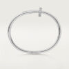   Vòng tay đinh Cartier Juste un Clou vàng trắng 18k - hai đầu kim cương - 3.5mm