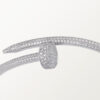   Vòng tay đinh Cartier Juste un Clou - vàng trắng 18k - nửa kim cương - 3.5mm