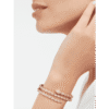   Vòng tay rắn BVLgari Serpenti Viper vàng hồng 18k - 2 vòng - kim cương
